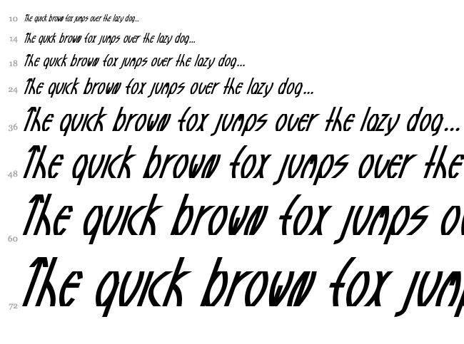 Guazhiru font waterfall